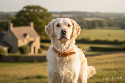 Labrador retriever front at britannique house