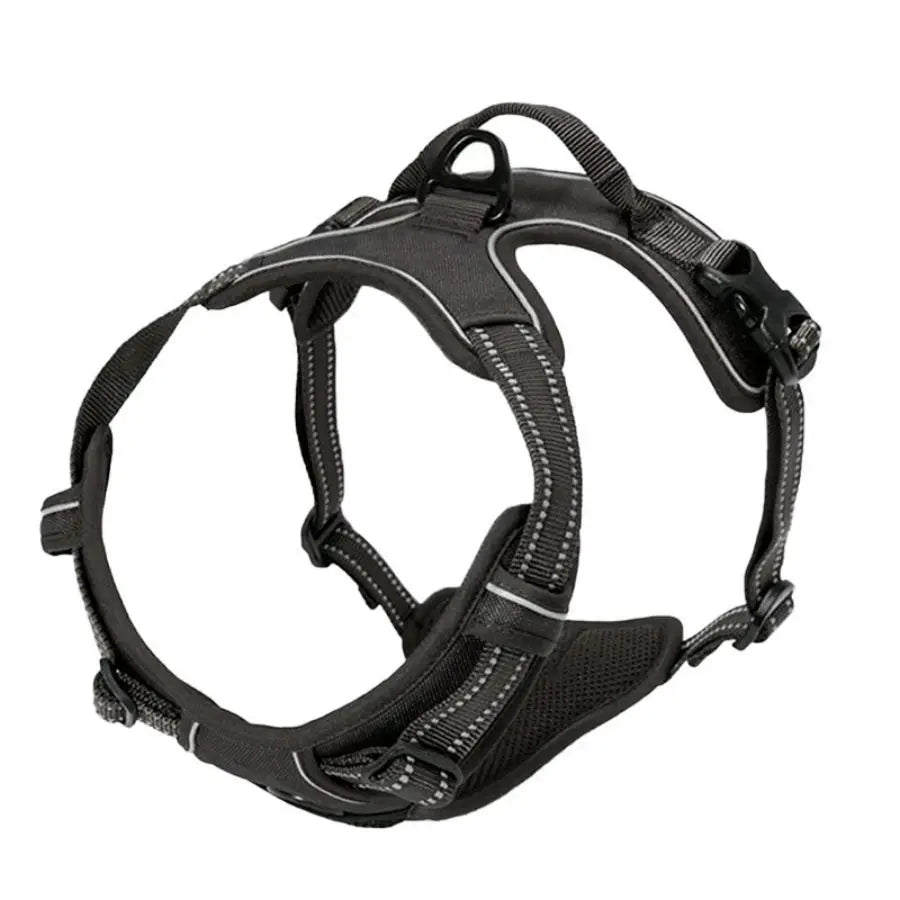Dog harness front clip black colour large dog UK