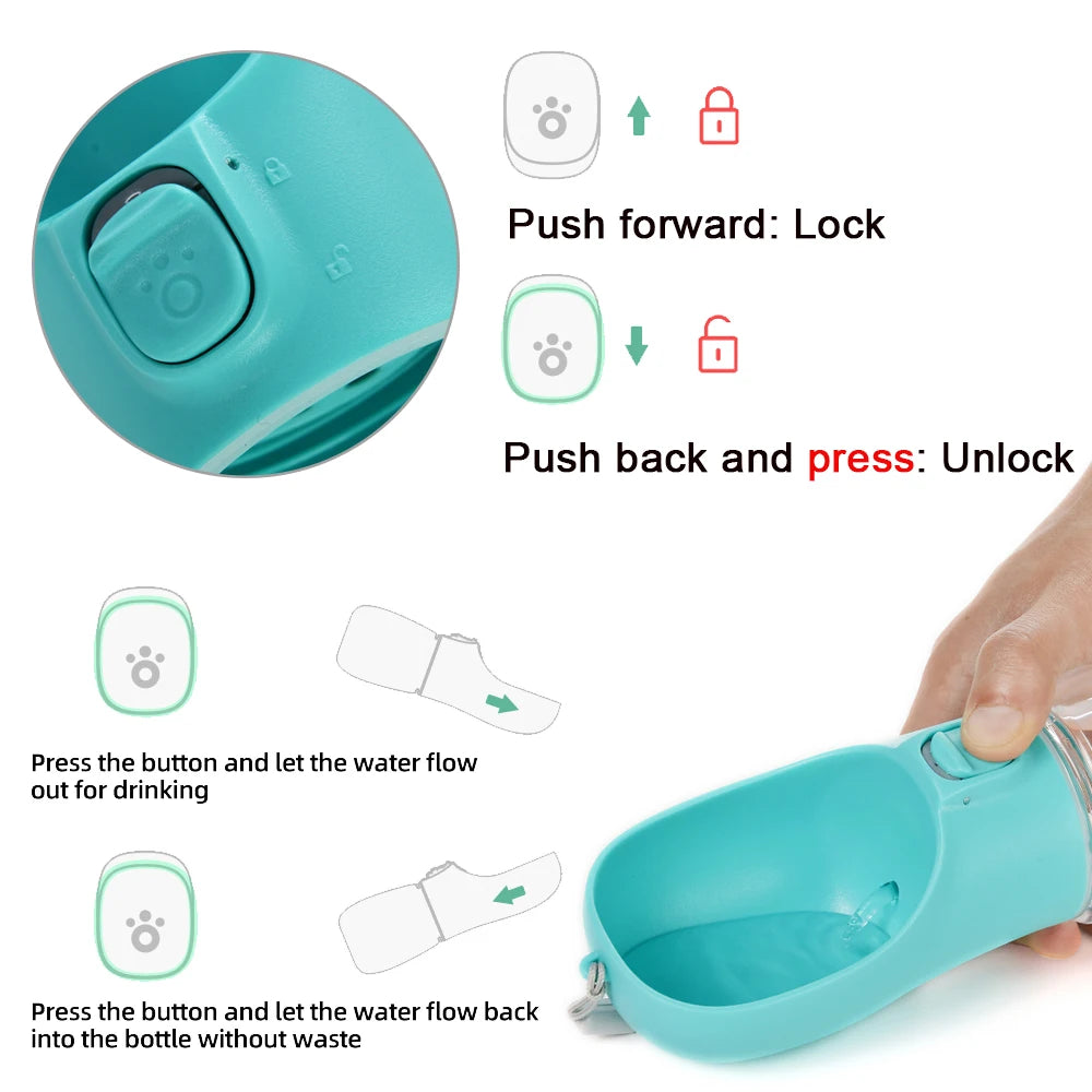 	Dog water bottle BPA-free eco-friendly UK