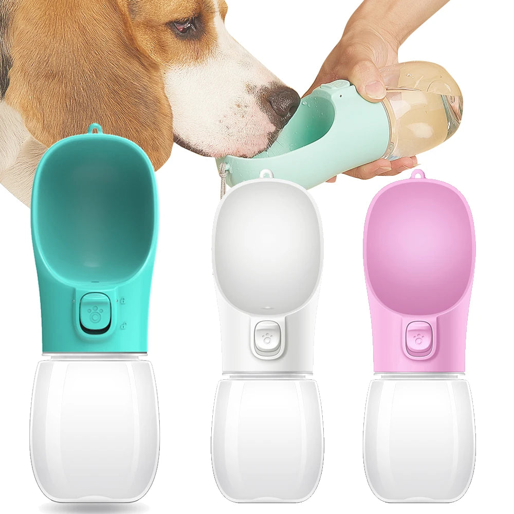 Dog water bottle size comparison 300ml 350ml UK