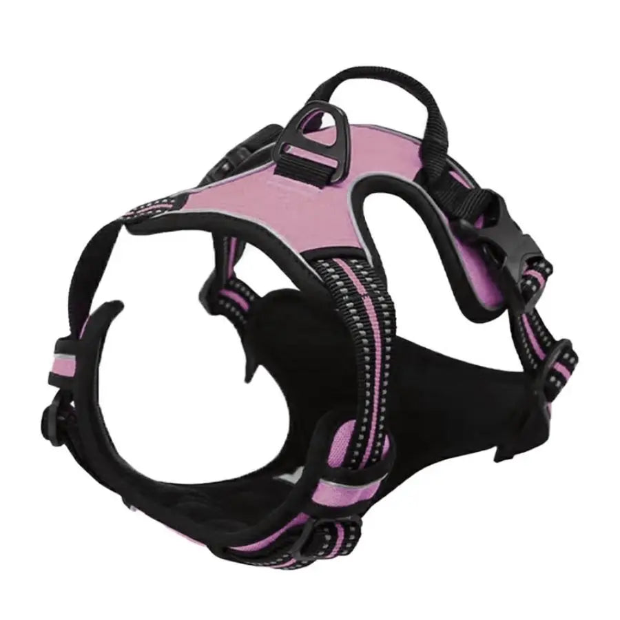 Heavy duty dog harness pink colour vest style UK