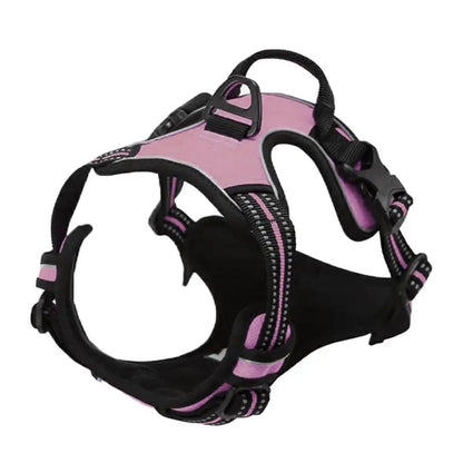 Heavy duty dog harness pink colour vest style UK