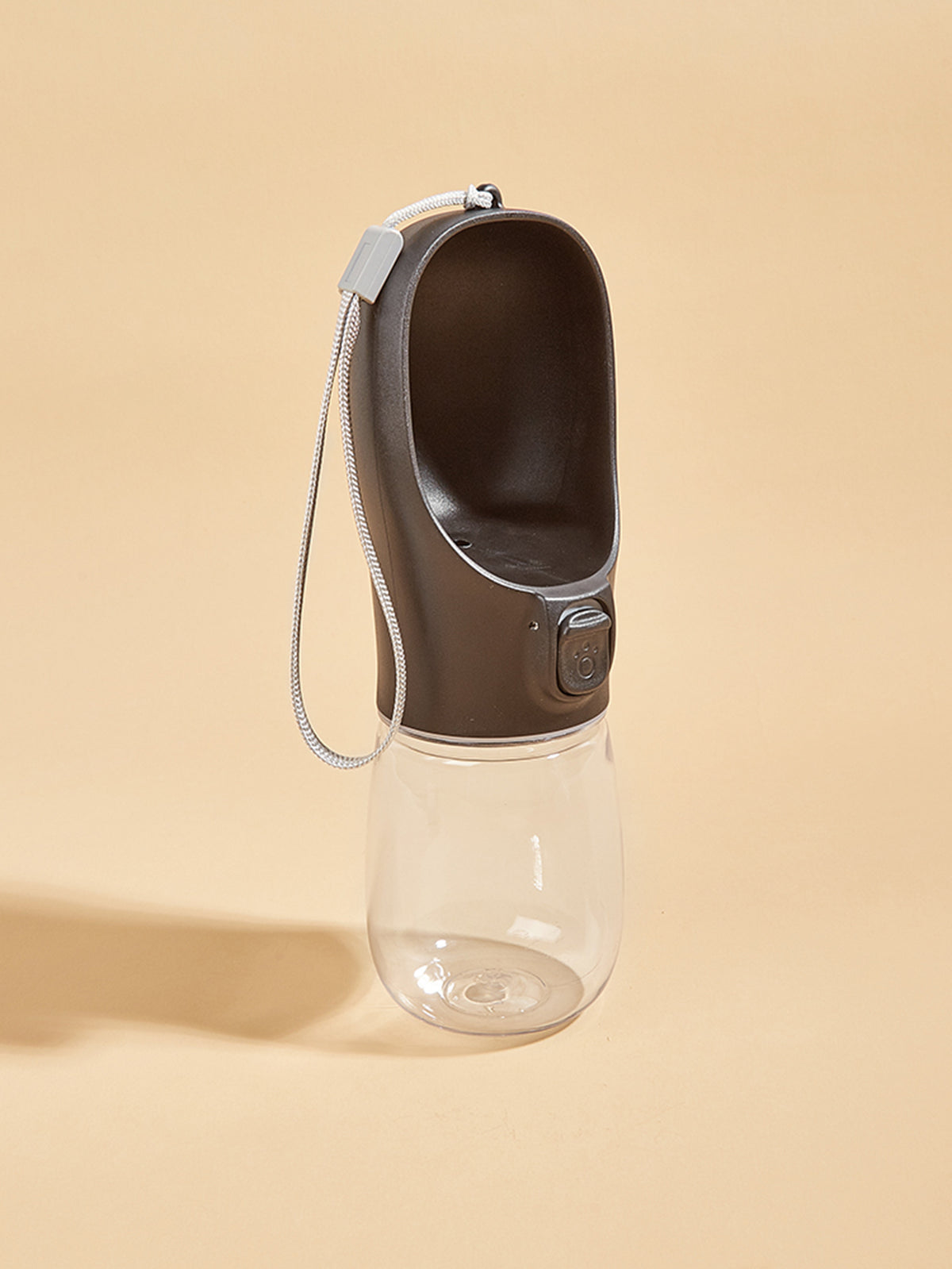 Portable dog water bottle black 300ml UK walks