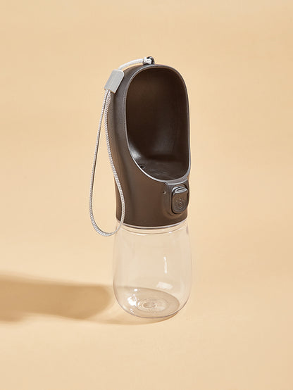 Portable dog water bottle black 300ml UK walks