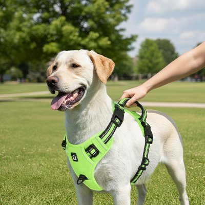 Premium adjustable dog harness - front view