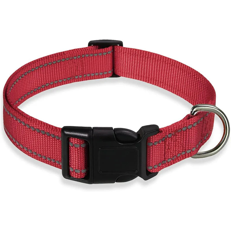 Vibrant colour options for DuraPro dog collar and lead set red
