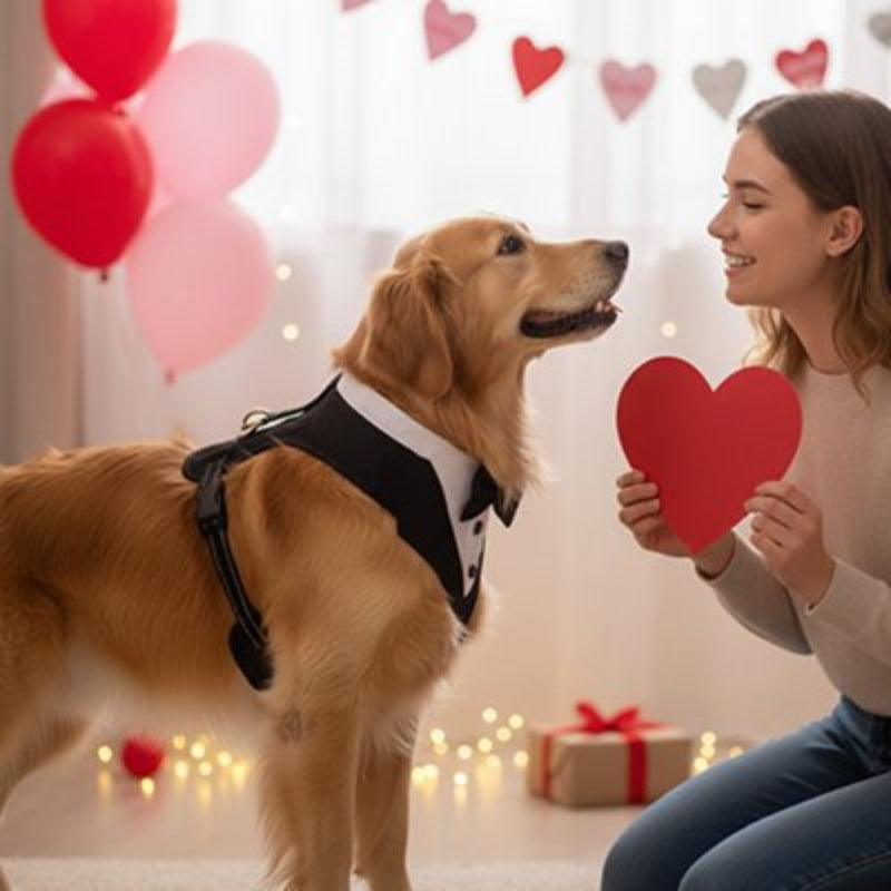 Durable tuxedo dog harness with reinforced stitching