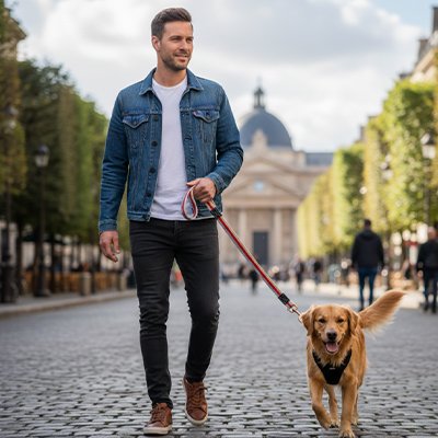 Dog lead red