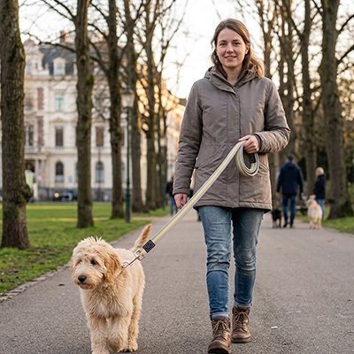 Dog lead yellow