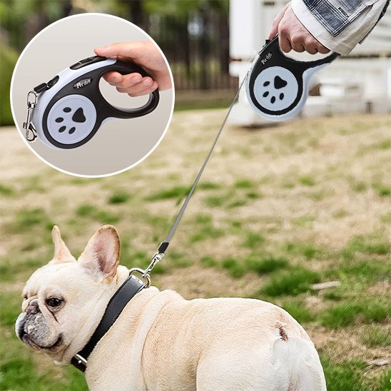 ErgoGrip retractable dog lead with non-slip handle