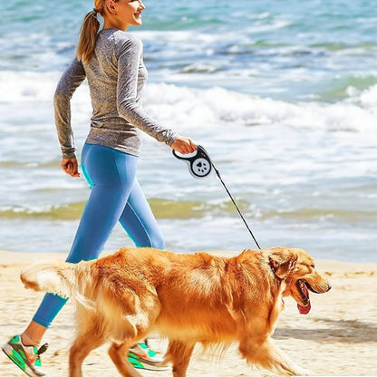 Retractable nylon dog lead for small dogs