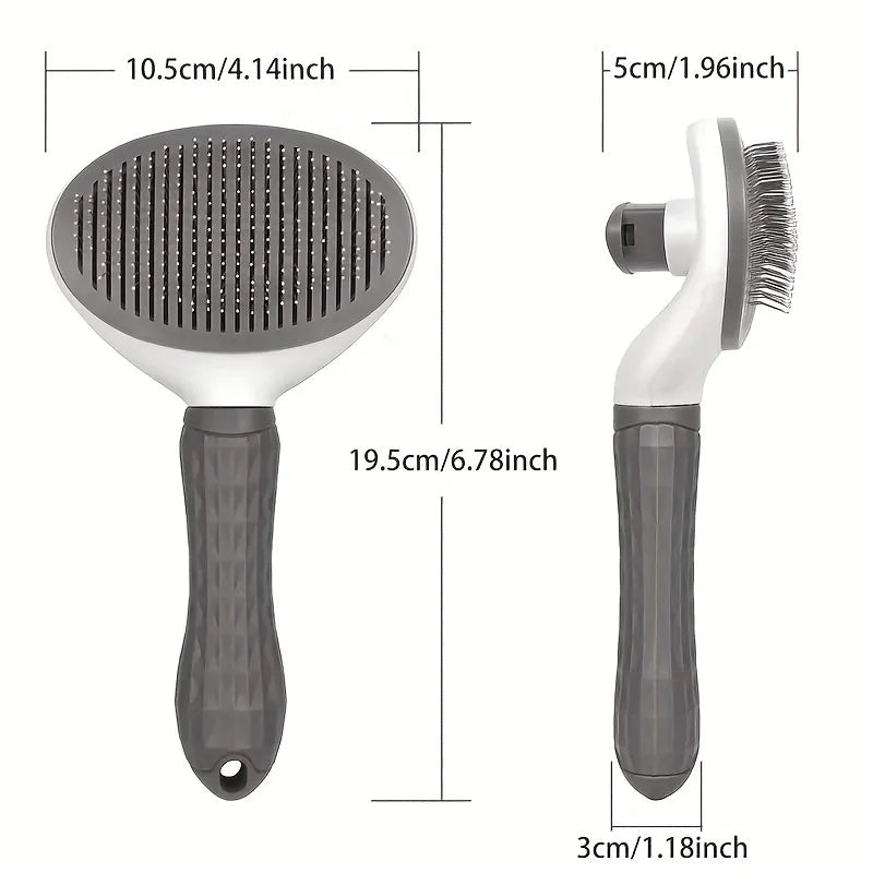one-click self-cleaning mechanism - pet brush