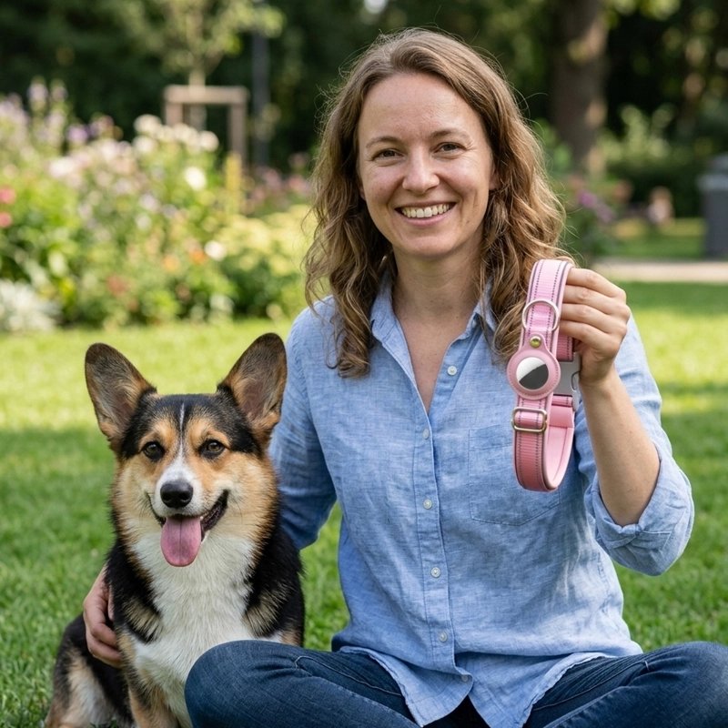 Pink dog collar gps 